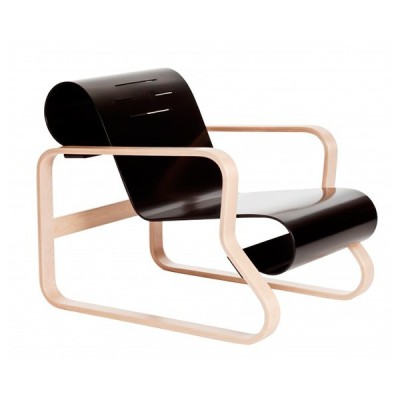 Sillón Paimio 41 asiento lacado negro de Artek Sillón Paimio 41 asiento lacado negro de Artek