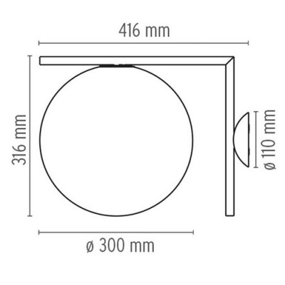 IC C/W2 lampada da parete e soffitto Flosdesign IC C/W2 lampada da parete e soffitto Flosdesign