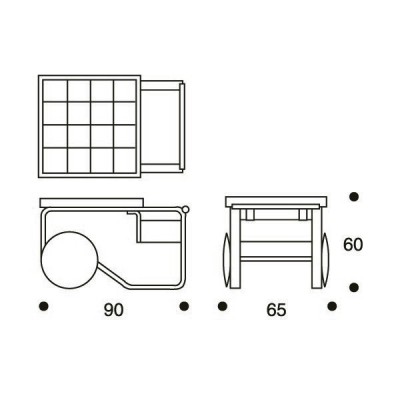 dimensiones Tea Trolley 900 de Artek dimensiones Tea Trolley 900 de Artek
