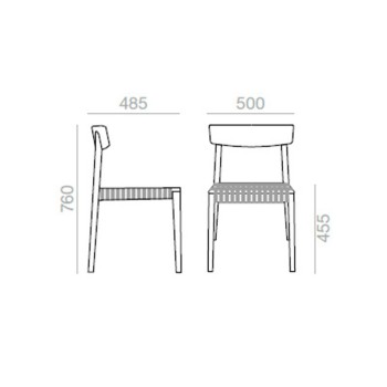 medidas Silla Smart SI-0612 Andreu World
