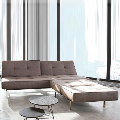 Sofá-cama com encosto dividido com pernas de metal Inovação Sofá-cama com encosto dividido com pernas de metal Inovação