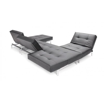 Sofá-cama com encosto dividido com pernas de metal Inovação Sofá-cama com encosto dividido com pernas de metal Inovação