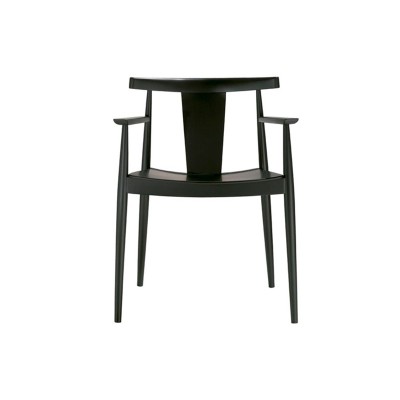silla Smile SO-0335 Andreu World roble lacado negro silla Smile SO-0335 Andreu World roble lacado negro