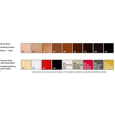 acabados madera silla Smile SO-0335 Andreu World acabados madera silla Smile SO-0335 Andreu World