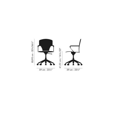 Egoa chair with wooden wheels - Stua Egoa chair with wooden wheels - Stua