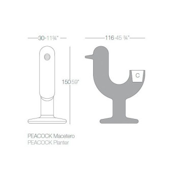 macetero Peacock Vondom