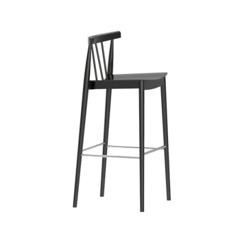 Taburete Smile BQ0327 Andreu World roble lacado negro