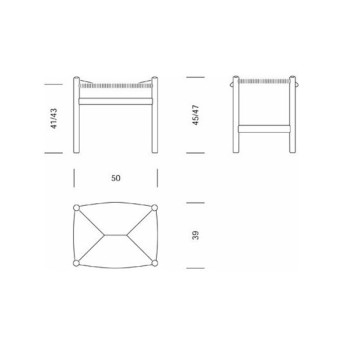 taburete CH53 Carl Hansen & son