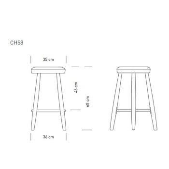 comprar taburete CH58 Carl Hansen & son