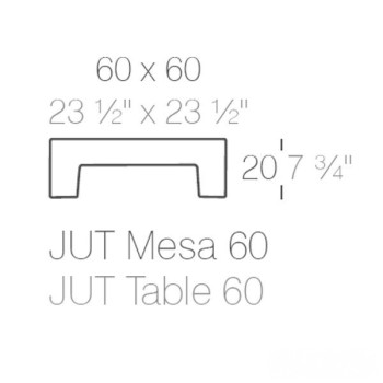 Jut mesa auxiliar tumbona Vondom