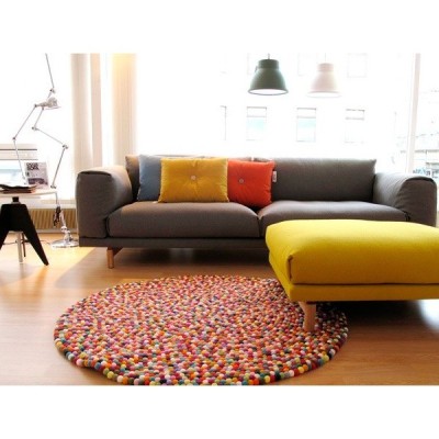 Pinocchio Multicolor round rug from Hay. Pinocchio Multicolor round rug from Hay.