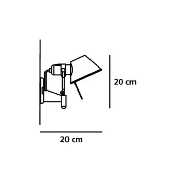 medidas aplique de pared Tolomeo Micro Artemide