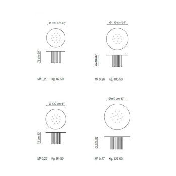 mesa de comedor Mille redonda Bonaldo diseño