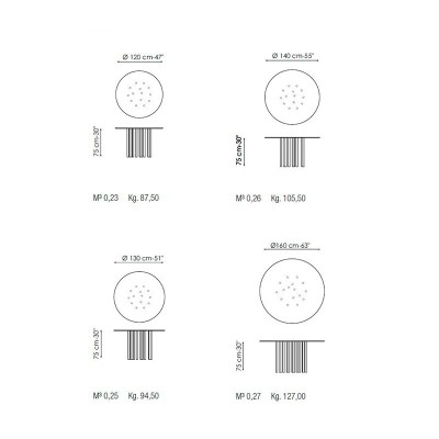 Mille round dining table Bonaldo design Mille round dining table Bonaldo design