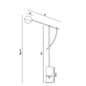 medidas Lámpara de pie Balancer Northern Lighting.