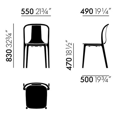 Chaise en plastique Belleville - Vitra Chaise en plastique Belleville - Vitra