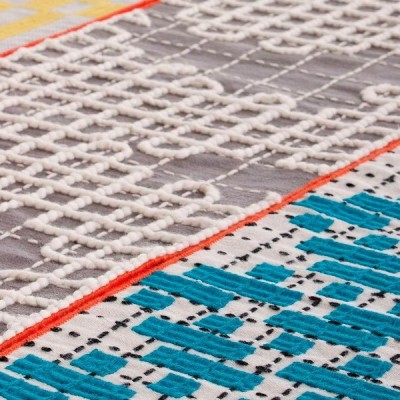 Alfombra Bandas Turquoise - Gan Rugs