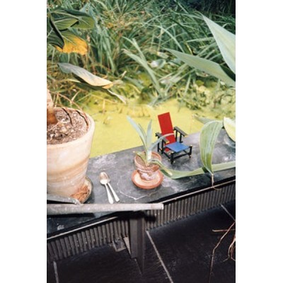 Rood Blauwe Stoel Rietveld VitraMiniatura Rood Blauwe Stoel Rietveld VitraMiniatura