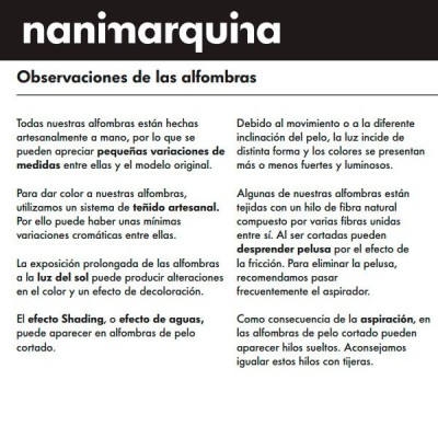 Información Alfombra Quill M Nanimarquina Información Alfombra Quill M Nanimarquina