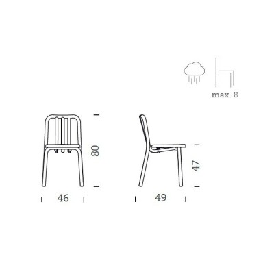 Chaise sans accoudoirs Mobles 114 Tube Chaise sans accoudoirs Mobles 114 Tube