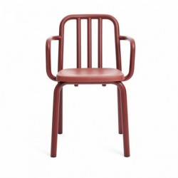 Silla Tube color marron castaña de Punt Mobles Silla Tube color marron castaña de Punt Mobles