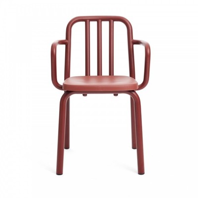 Silla Tube color marron castaña de Punt Mobles Silla Tube color marron castaña de Punt Mobles