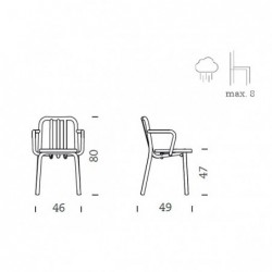 dimensiones Silla Tube de Punt Mobles dimensiones Silla Tube de Punt Mobles