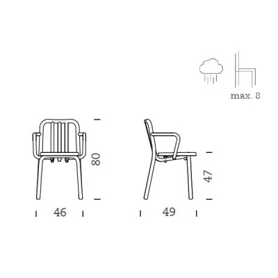 dimensiones Silla Tube de Punt Mobles dimensiones Silla Tube de Punt Mobles