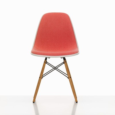 Eames Plastic Chair DSW tapizada rosa