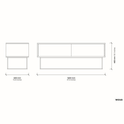 Woud Virka Buffet bas Buffet en chêne Woud Virka Buffet bas Buffet en chêne