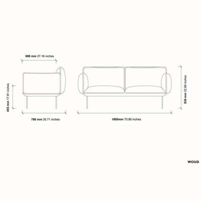 2-seater sofa Nakki Woud 2-seater sofa Nakki Woud