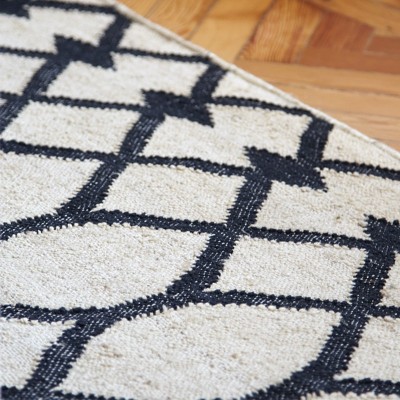 Tapete Kilim Preto Rodas - Gan Rugs Tapete Kilim Preto Rodas - Gan Rugs