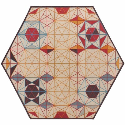 Alfombra Kilim Hexa Naranja - Gan Rugs Alfombra Kilim Hexa Naranja - Gan Rugs