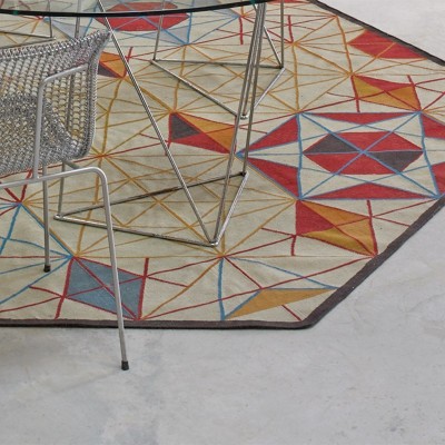Alfombra Kilim Hexa Naranja - Gan Rugs Alfombra Kilim Hexa Naranja - Gan Rugs