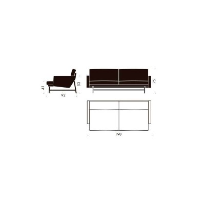 Sofá Lissoni 2 lugares em Fritz Hansen Sofá Lissoni 2 lugares em Fritz Hansen