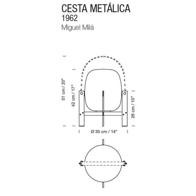 Santa y cole Cesta metálica