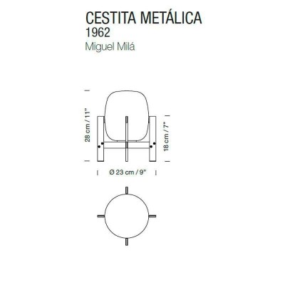 Babbo Natale e la scuola Cestino di metallo Babbo Natale e la scuola Cestino di metallo