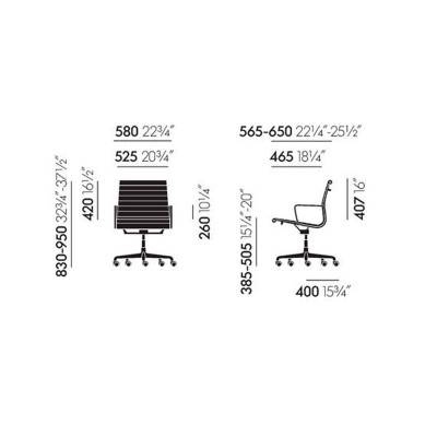 Sedia imbottita EA 117 in alluminio Hopsak - Vitra Sedia imbottita EA 117 in alluminio Hopsak - Vitra