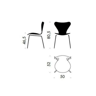 Cadeira da série 7 em cinza manchado de Fritz Hansen Cadeira da série 7 em cinza manchado de Fritz Hansen