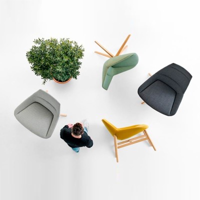 Fauteuil Dunas XL en bois à dossier bas - Inclass Fauteuil Dunas XL en bois à dossier bas - Inclass