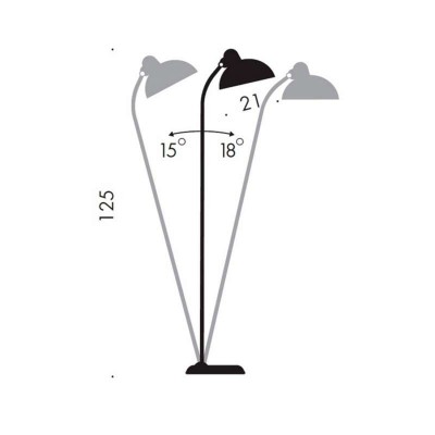 Fritz Hansen Kaiser 6556 Lampada da Terra Fritz Hansen Kaiser 6556 Lampada da Terra