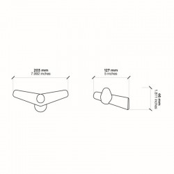 Woud Perchero Tail Wing Medium medidas Woud Perchero Tail Wing Medium medidas