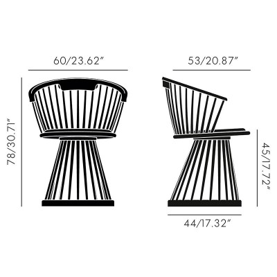 Fan Dining Chair Tom Dixon medidas Fan Dining Chair Tom Dixon medidas