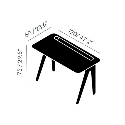 Slab Individual Desk Small Tom Dixon medidas Slab Individual Desk Small Tom Dixon medidas