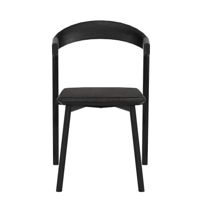 Silla Bok con asiento cuero negro de Ethnicraft en Moises Showroom