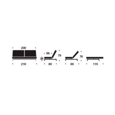 Sofa Cama Splitback pata de madera Innovation medidas Sofa Cama Splitback pata de madera Innovation medidas
