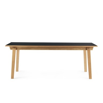 comprar Mesa de comedor rectangular sobre negro Slice Linoleum de Normann Copenhagen