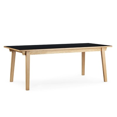 comprar Mesa de comedor rectangular tablero negro Slice Linoleum de Normann Copenhagen comprar Mesa de comedor rectangular tablero negro Slice Linoleum de Normann Copenhagen