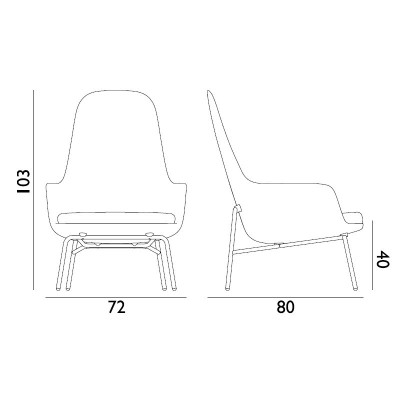 Dimensiones Butaca Era High de Normann Copenhagen