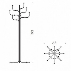 Medidas perchero Coat Tree de Fritz Hansen Medidas perchero Coat Tree de Fritz Hansen